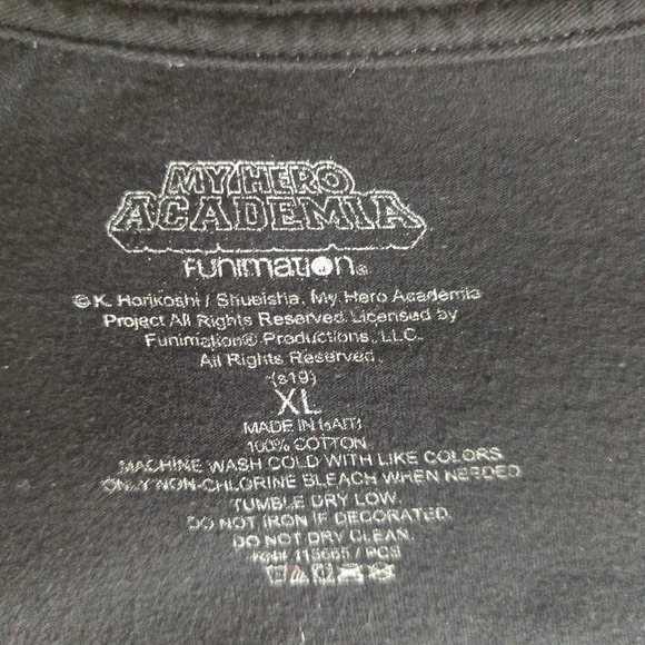 MY‎ Hero Academia League of Villains Faces Black T-Shirt Size XL Short Sleeve - Picture 8 of 10